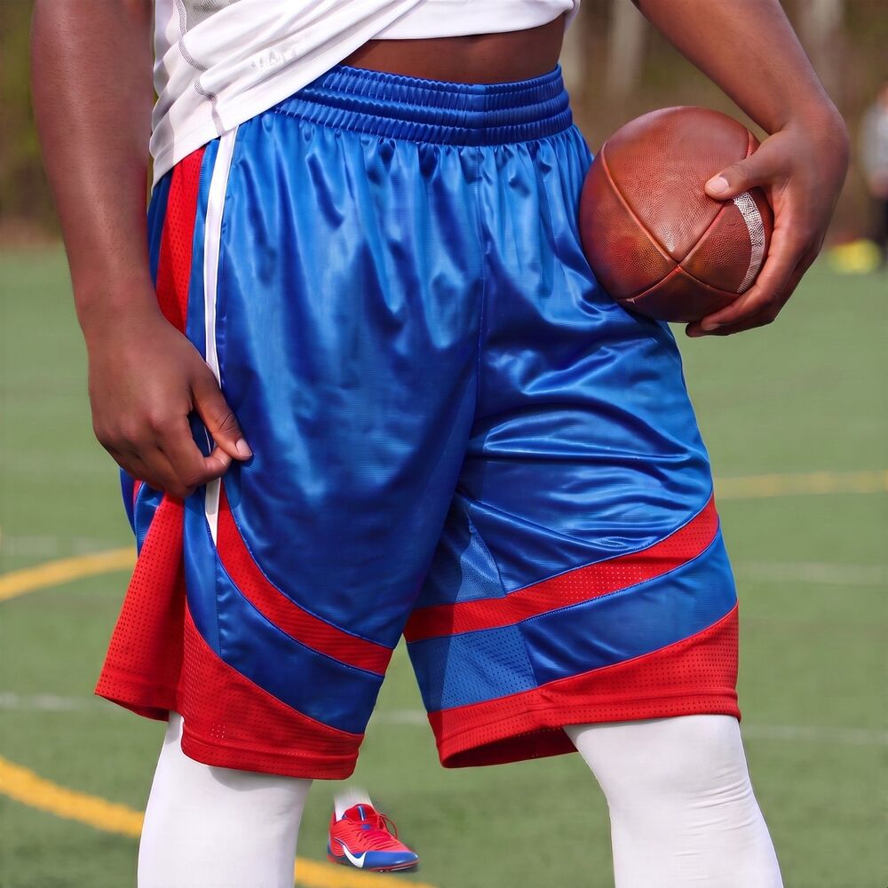 adidas Vintage Y2K Dazzle Shiny Shorts Blue Red Retro Edition Medium